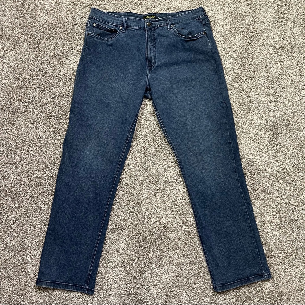 Urban Star Men's Relaxed Fit Dark Wash Stretch Denim Jeans Size 38x32